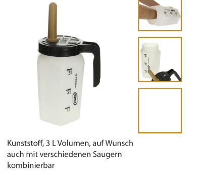 HIKO-1-Click Kälbertränkeflasche 3l mit Nuckel