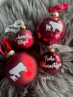 Weihnachtskugel Set 4er Rot