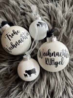 Weihnachtskugel Set 4er Weiß