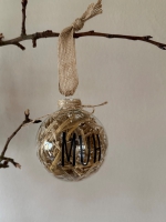 Weihnachtskugel Stroh im Glas 3er Set